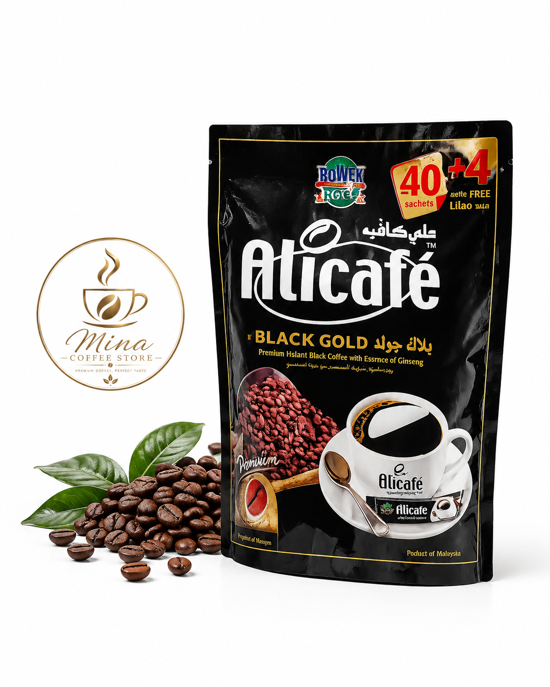 قهوه فوری علی کافه بلک گلد ۴۴ عددی